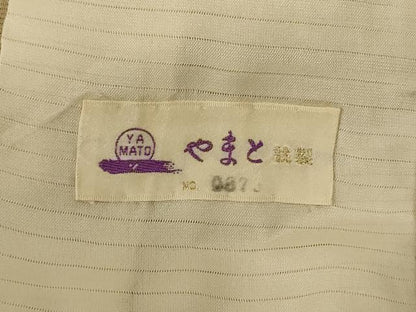 平和屋着物＊夏物 小紋 絽 舞葉文 やまと誂製 正絹 逸品 AABE7473jd