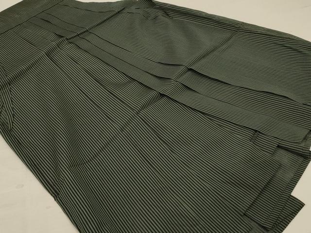 平和屋着物＊夏物 男性 行灯袴 縞 正絹 逸品 AABE7474jd