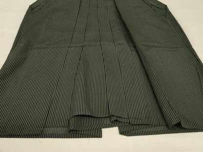 平和屋着物＊夏物 男性 行灯袴 縞 正絹 逸品 AABE7474jd