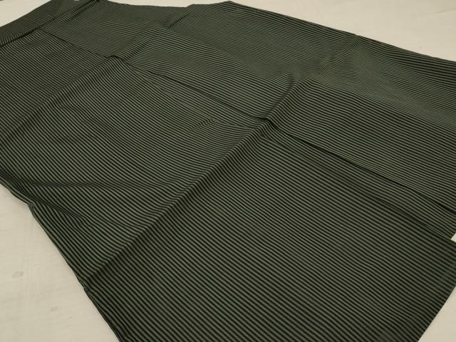 平和屋着物＊夏物 男性 行灯袴 縞 正絹 逸品 AABE7474jd