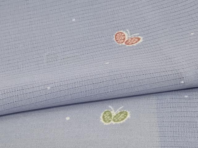 平和屋着物＊夏物 小紋 絽 舞蝶文 洗える着物 AABE7475jd