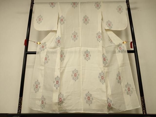 平和屋着物＊夏物 越後上布 幾何学文様 苧麻 逸品 AABE7483jd