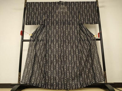 平和屋着物＊夏物 小紋 絽 枝花文 正絹 逸品 AABE7486jd