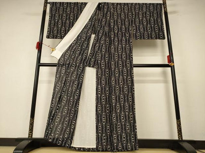 平和屋着物＊夏物 小紋 絽 枝花文 正絹 逸品 AABE7486jd