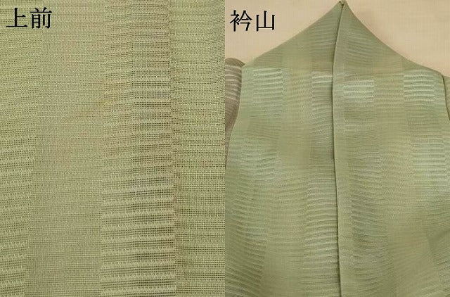 平和屋着物＊夏物 小紋 紗 縞 正絹 逸品 AABE7487jd