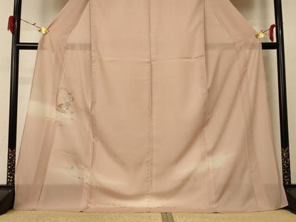 平和屋着物＊夏物 訪問着 絽 刺繍 花籠文 暈し染め 金彩 ロング丈 正絹 逸品 AABE7488jd