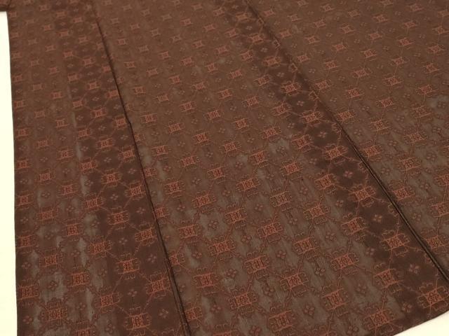 平和屋着物＊夏物 小紋 紗 幾何学文様 正絹 逸品 未使用 AABE7490jd