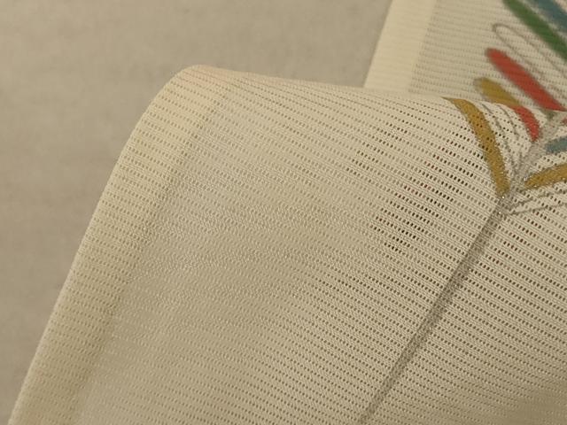 平和屋着物＊夏物 小紋 絽 松葉文 銀彩 正絹 逸品 AABE7491jd