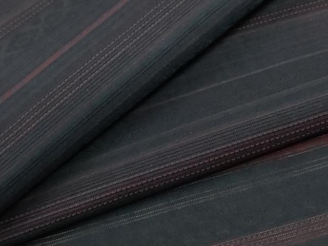 平和屋着物＊夏物 小紋 紗 横段文 正絹 逸品 AABE7493jd