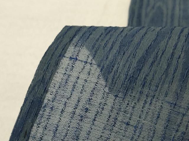 平和屋着物＊夏物 お召 紗 杢目文 正絹 逸品 AABE7495jd