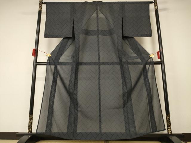 平和屋着物＊夏物　本場大島紬　夏大島　檜垣文　正絹　逸品　AABE7497jd