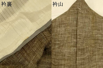 平和屋着物＊夏物 小紋 紗 霞文 AABE7499jd