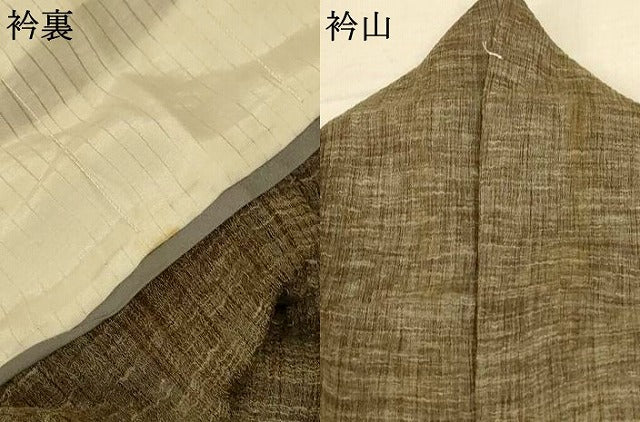 平和屋着物＊夏物 小紋 紗 霞文 AABE7499jd