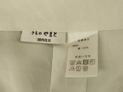平和屋着物＊夏物 長襦袢 菊紋紗 白磁色 正絹 逸品 AABE7501jd