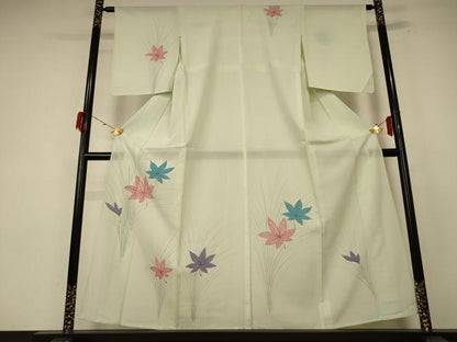 平和屋着物＊夏物 訪問着 絽 楓文 正絹 逸品 AABE7505jd