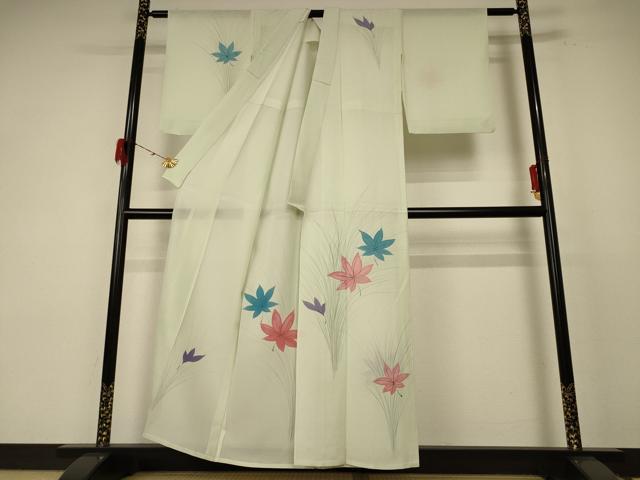 平和屋着物＊夏物 訪問着 絽 楓文 正絹 逸品 AABE7505jd
