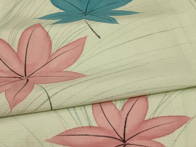 平和屋着物＊夏物 訪問着 絽 楓文 正絹 逸品 AABE7505jd