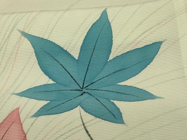 平和屋着物＊夏物 訪問着 絽 楓文 正絹 逸品 AABE7505jd