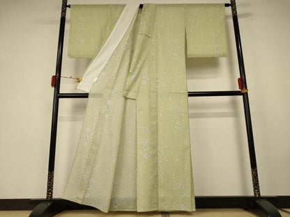 平和屋着物＊夏物 小紋 絽 花尽くし 洗える着物 AABE7508jd
