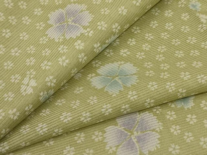 平和屋着物＊夏物 小紋 絽 花尽くし 洗える着物 AABE7508jd