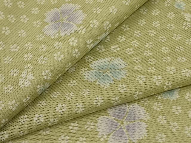 平和屋着物＊夏物 小紋 絽 花尽くし 洗える着物 AABE7508jd