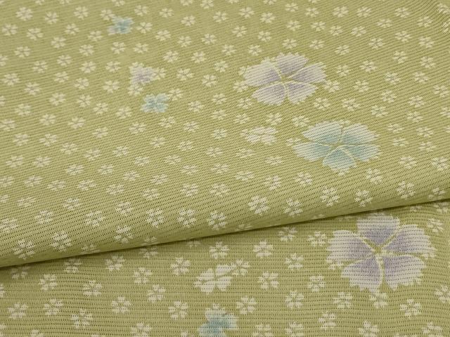 平和屋着物＊夏物 小紋 絽 花尽くし 洗える着物 AABE7508jd