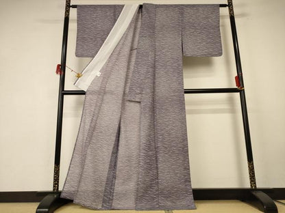 平和屋着物＊夏物 小紋 絽 芝文 さんび謹製 洗える着物 AABE7510jd