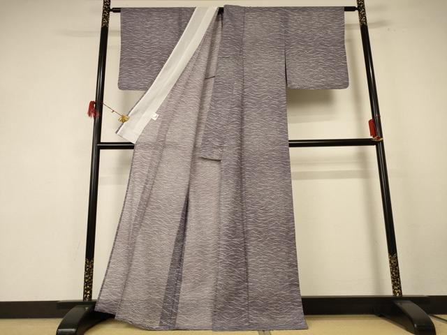 平和屋着物＊夏物 小紋 絽 芝文 さんび謹製 洗える着物 AABE7510jd