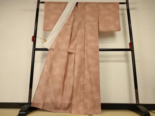 平和屋着物＊夏物 小紋 絽 霞文 洗える着物 AABE7511jd
