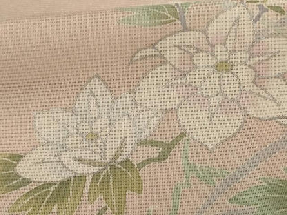 平和屋着物＊夏物 訪問着 絽 草花文 暈し染め 銀彩 洗える着物 AABE7514jd