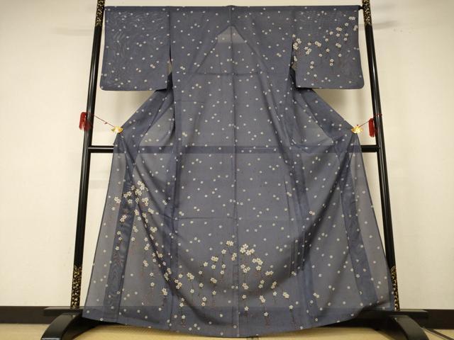 平和屋着物＊夏物 訪問着 絽 桜 洗える着物 AABE7515jd