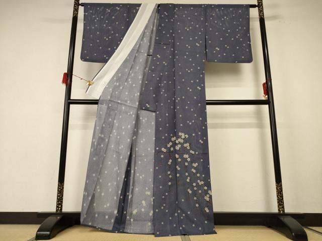 平和屋着物＊夏物 訪問着 絽 桜 洗える着物 AABE7515jd