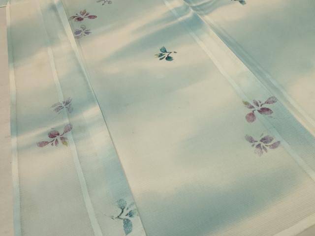 平和屋着物＊夏物　小紋　絽　舞花文　暈し染め　洗える着物　AABE7518jd