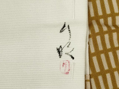 平和屋着物●長襦袢　無双仕立て　変わり格子　暈し染め　半衿：京友禅　高橋り明　正絹　逸品　AABE7578ck