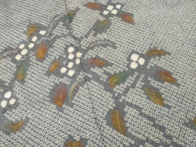 平和屋着物●訪問着　作家物　総絞り　南天文　金彩　正絹　逸品　AABE7580ck 平和屋着物○訪問着 作家物 総絞り 南天文 金彩 正絹 逸品 AABE7580ck