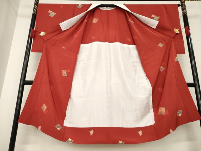 平和屋着物●長襦袢　無双仕立て　色紙花文　銀杏　正絹　逸品　AABE7583ck 平和屋着物○長襦袢 無双仕立て 色紙花文 銀杏 正絹 逸品 AABE7583ck