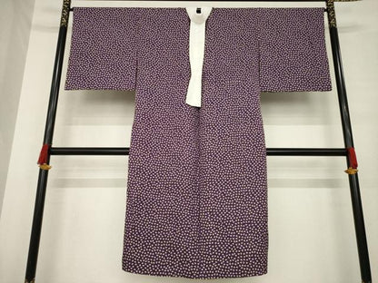 平和屋着物●長襦袢　無双仕立て　舞扇文　正絹　逸品　AABE7586ck