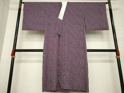 平和屋着物●長襦袢　無双仕立て　舞扇文　正絹　逸品　AABE7586ck