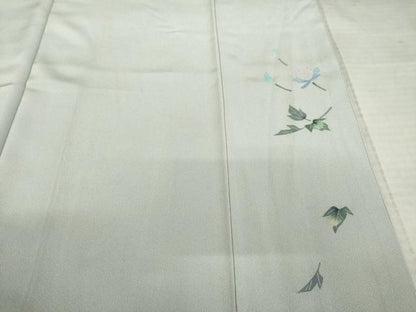 平和屋着物●本加賀友禅作家　毎田健治　訪問着　枝花文　正絹　逸品　AABE7593ck