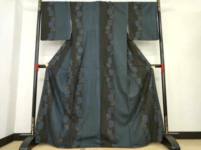 平和屋着物○本場大島紬 カタス7マルキ 短冊 正絹 逸品 AABD9382ck