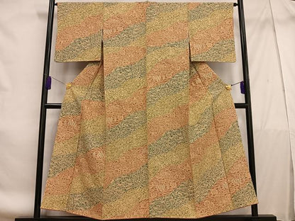 平和屋着物■上質な小紋　風景草花文　正絹　逸品　AABE7694oa