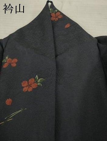 平和屋着物●上質な小紋 絞り 兎花文 金彩 正絹 逸品 AABE7727ck