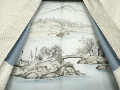 平和屋着物●男性　本場大島紬　アンサンブル　100亀甲　総詰め　正絹　逸品　AABE7729ck