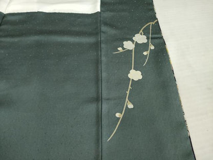 平和屋着物●訪問着　辻が花　駒刺繍　花丸文　暈し染め　金彩　正絹　逸品　AABE7737ck