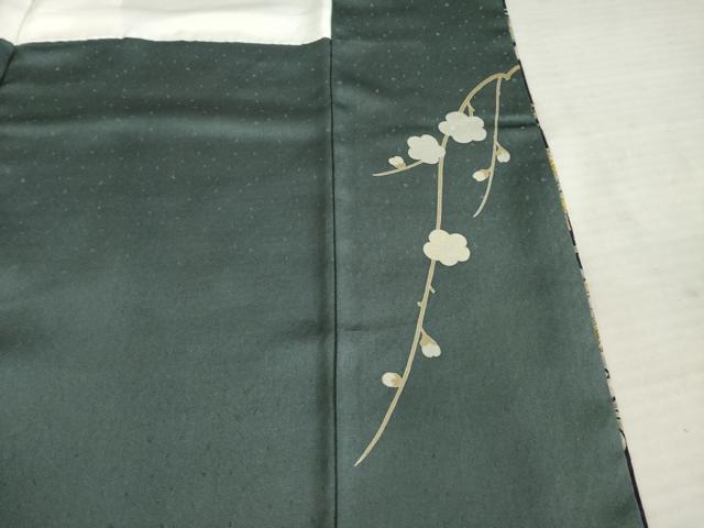 平和屋着物●訪問着　辻が花　駒刺繍　花丸文　暈し染め　金彩　正絹　逸品　AABE7737ck