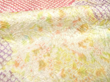 平和屋着物●豪華振袖　総絞り　道長花文　正絹　逸品　AABE7739ck