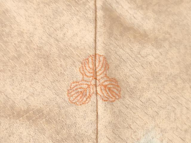 平和屋着物●訪問着　作家物　桃山　駒刺繍　道長花文　正絹　逸品　AABE7757ck