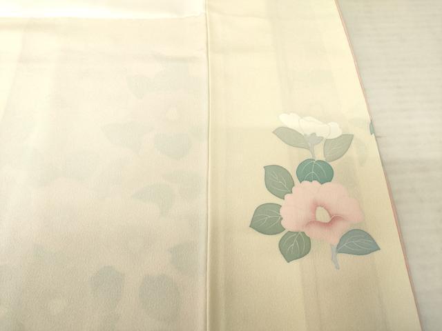 平和屋着物●訪問着　友禅　作家物　枝花文　暈し染め　正絹　逸品　AABE7761ck