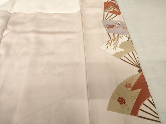 平和屋着物●訪問着　駒刺繍　渡り橋風景花文　金彩　正絹　逸品　AABE7763ck