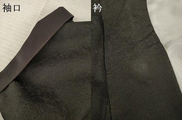 平和屋着物●訪問着　作家物　辻が花　絞り　舞花文　暈し染め　金通し地　正絹　逸品　AABE7764ck